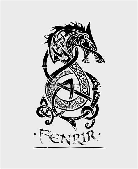 "Black Fenrir Wolf" iPad Case & Skin for Sale by celthammerclub | Norse ...