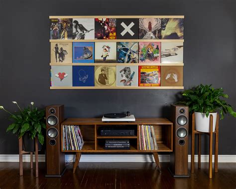 Vinyl Record Storage Shelves Maple Wall Mounted Record - Etsy Hong Kong