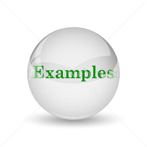 Examples glossy icon. Examples glossy button