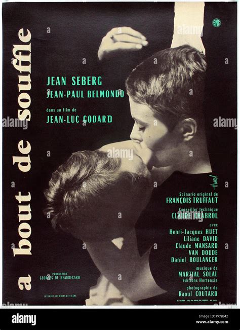 A Bout De Souffle - Original movie poster Stock Photo - Alamy