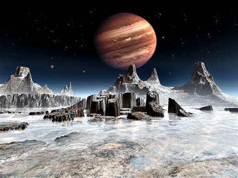 HD wallpaper: moons planet jupiter from europa Space Moons HD Art, stars, rock formations ...