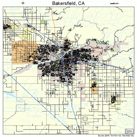 Bakersfield California Street Map 0603526