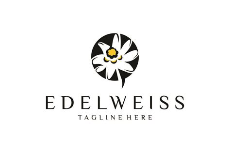 Edelweiss Flower Logo Vector Template Fo Graphic by 7lungan · Creative Fabrica