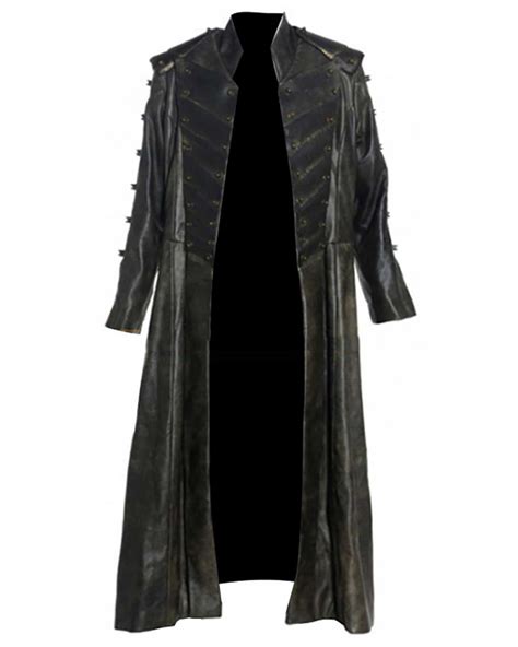 Stargate Cosplay Trench Atlantis The Wraith Leather Black Coat