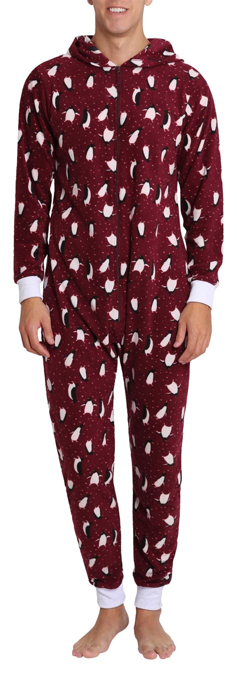 SLEEPHERO - Adult Mens Halloween Costume Fleece Pajama Jammies Big and Tall Onesie Onsie Penguin ...