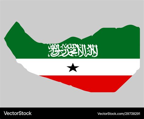 Republic somaliland map flag Royalty Free Vector Image