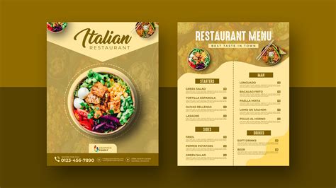 Free Restaurant Menu Design – GraphicsFamily