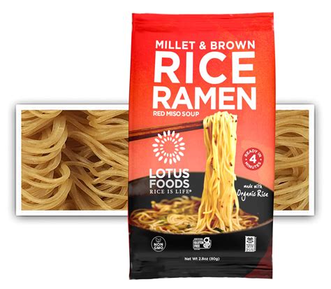 Buy Lotus Foods Bulk Food Millet & Brown Rice Ramen Noodles with Red Miso Soup, Gluten-Free Easy ...