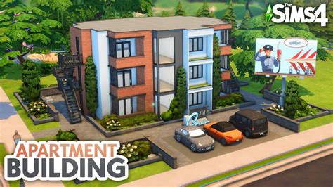 Building a Custom Apartment Building in The Sims 4 // The Sims 4 Speed Build - YouTube