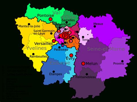 Carte Des Departements D Ile De France