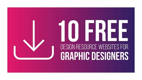 10 FREE WEBSITES FOR GRAPHIC DESIGNERS | Free Resources - YouTube