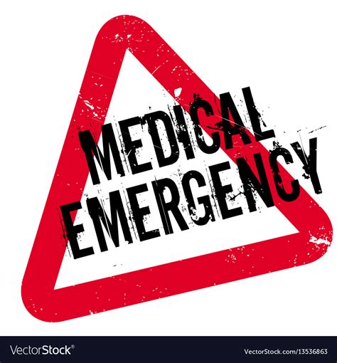 Medical emergency rubber stamp Royalty Free Vector Image