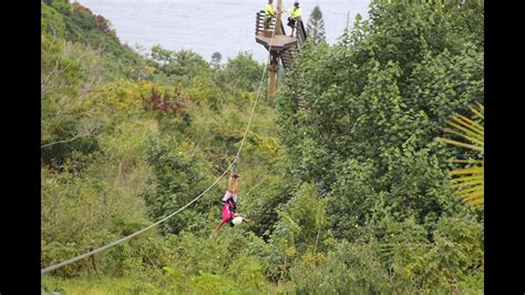 Zipline at Umauma Falls, Big Island, HI - YouTube