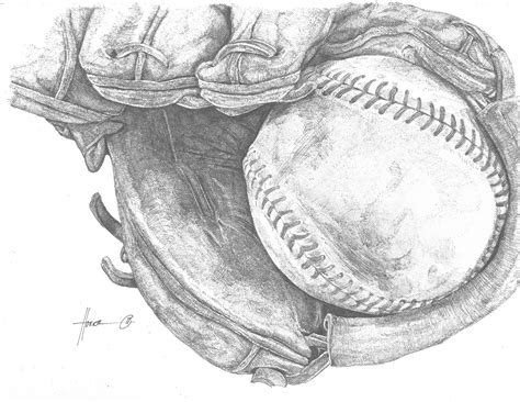 Baseball Glove Ink Drawing | Drawings, Unique items products, Ink drawing