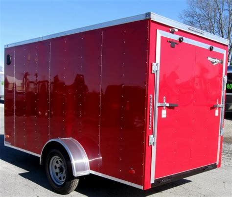 6'x12' Hero Economy Enclosed Cargo Trailer Ramp Door V-Nose Front ...