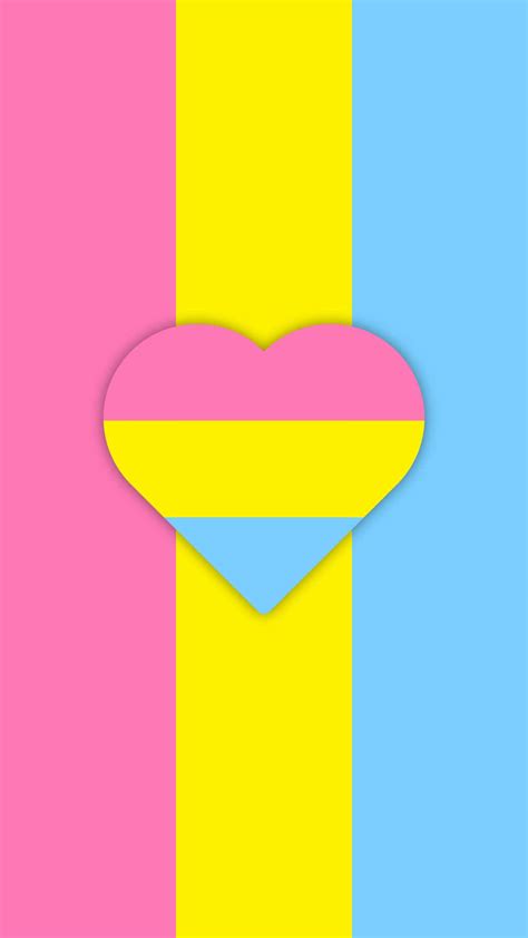 Download Cute Heart Pan Flag Digital Illustration Wallpaper | Wallpapers.com