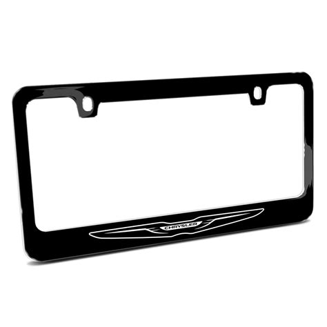 Chrysler Logo Black Metal License Plate Frame - Walmart.com