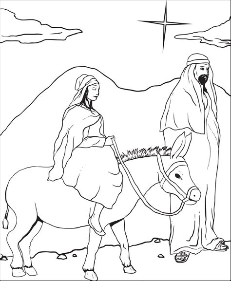 Printable Coloring Pages Of Mary And Joseph Coloring Pages