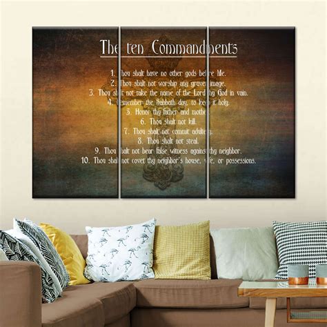 The Ten Commandments Multi Panel Canvas Wall Art | ElephantStock