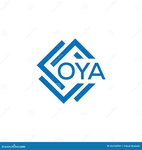 OYA Letter Logo Design on White Background. OYA Creative Circle Letter Logo Stock Vector ...