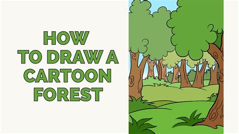 How to Draw a Cartoon Forest in a Few Easy Steps: Drawing Tutorial for Beginner Artists - YouTube