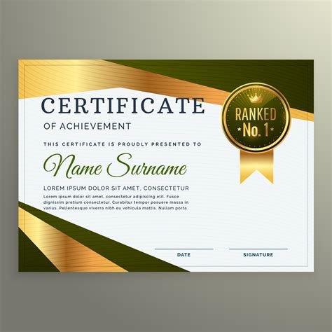 luxury certificate template design in geometric shape style - Download ...