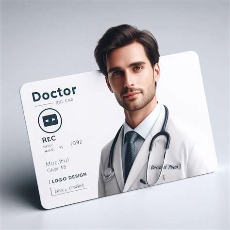 Premium AI Image | Doctor ID card Medical identity badge design template