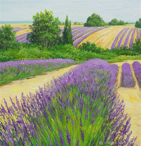 Lavender Field Painting at PaintingValley.com | Explore collection of ...