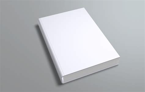 Premium Photo | White blank book cover template, psd mockup