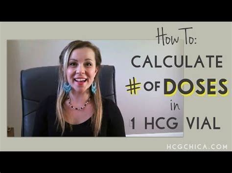 hCG Diet Dosage: How to Calculate Number of Doses from 1 hCG Vial | Hcg, Hcg diet, Hcg injections