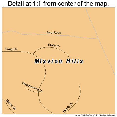 Mission Hills California Street Map 0648186