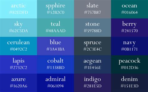 Color names, now in gradient order | Color names, Hex color palette, Color palette design