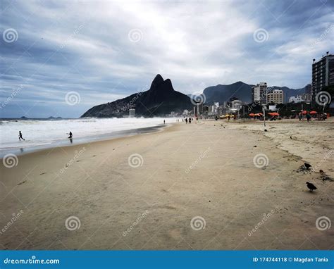 Ipanema Beach in Rio De Janeiro. Editorial Stock Photo - Image of holiday, city: 174744118