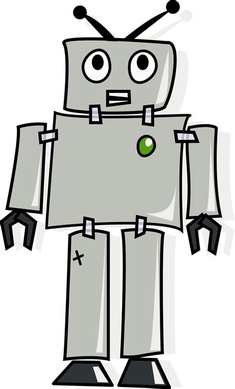 Robot | Free Stock Photo | Illustration of a grey cartoon robot | # 16861