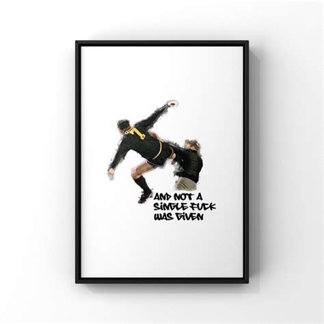 Eric Cantona Kung Fu Kick Fan Infamous Moment Manchester | Etsy