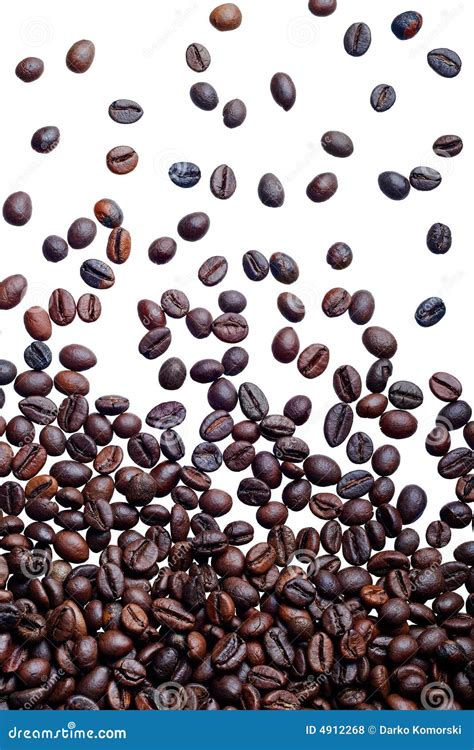 Falling Fresh Roasted Coffee Beans Stock Photo - Image of fall, grind: 4912268