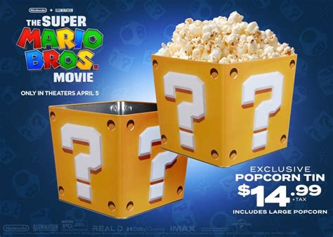 Get an exclusive Mario Movie ? Block popcorn tin at participating AMC theaters – Nintendo Wire