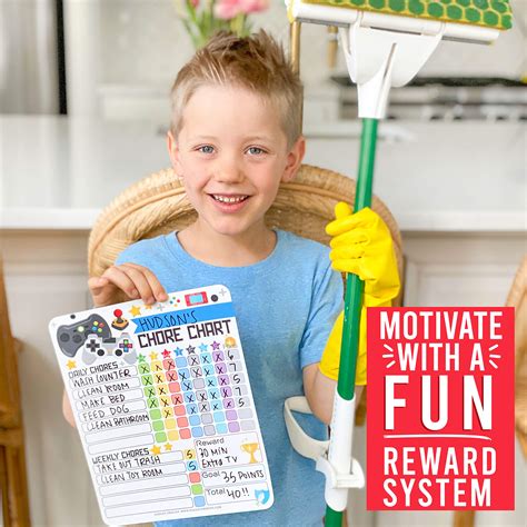 Video Games Kids Chore Chart Magnetic, Reward Chart for Kids, Good Behavior Chart for Kids at ...