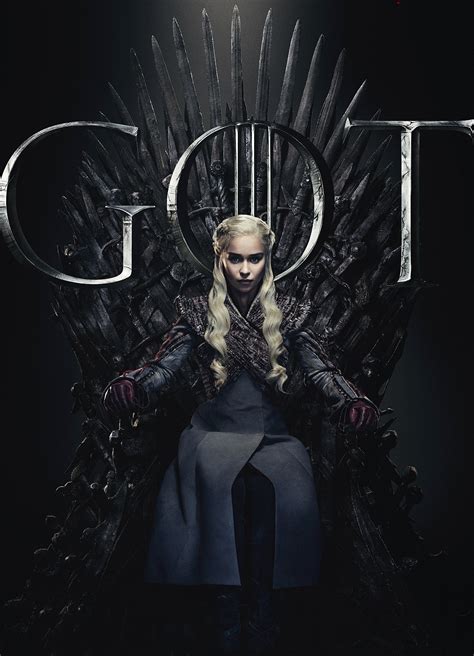 Daenerys Targaryen Emilia Clarke Game Of Thrones Season 8 Poster ...