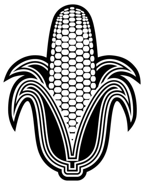 Black & white corn — Stock Vector #62414731