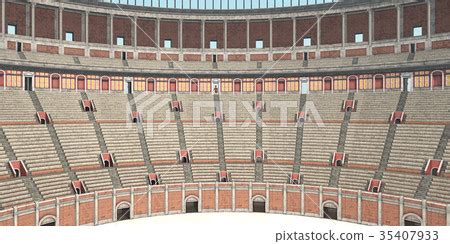 Inside view of the Colosseum in ancient Rome - Stock Illustration [35407933] - PIXTA