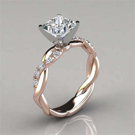 Princess Cut Moissanite Engagement Rings | Forever Moissanite