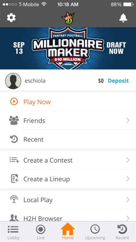 How to Use DraftKings Fantasy Football App