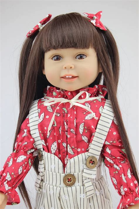 Aliexpress.com : Buy 18'' 45CM AMERICAN PRINCESS Beauty Girl girl dolls for sale Brown Long hair ...