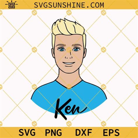 Ken Barbie Cartoon Svg, Ken Svg, Ken Png Clipart Cut File Layered By Color