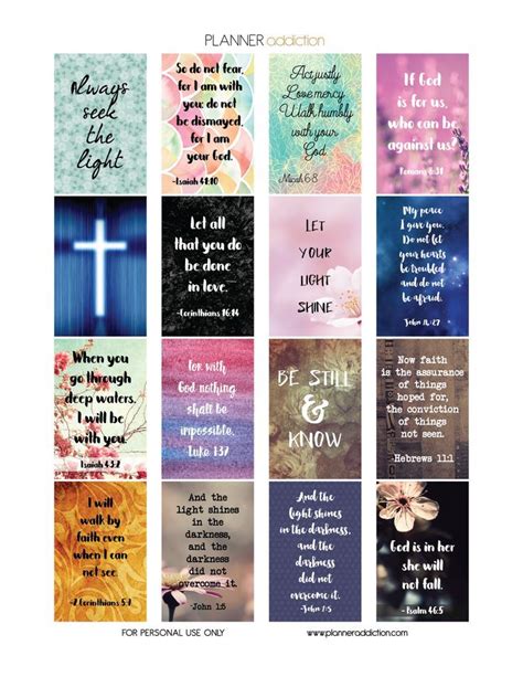 Bible Scripture Free Printable Planner Stickers Planner Printables ...