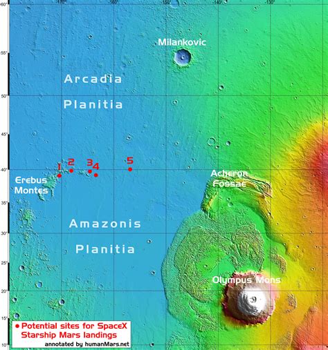 Mars Landing Sites Map / Future Mars Rovers The Next Places To Direct ...