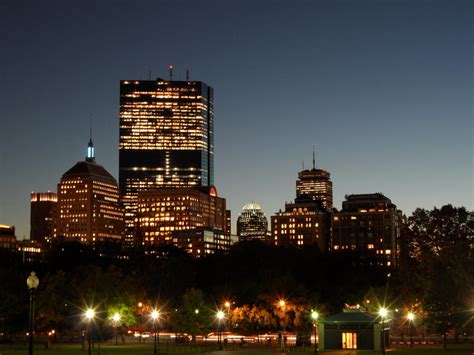 Boston skyline at night by PhilsPictures on DeviantArt