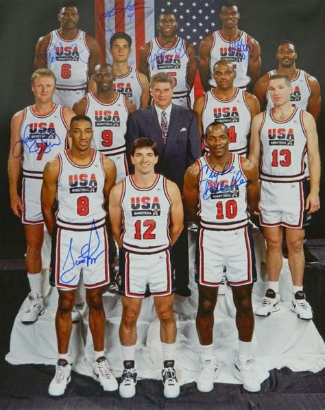 1992 Team USA "Dream Team" Multi-Signed 16x20 Photo with (7) Signatures ...