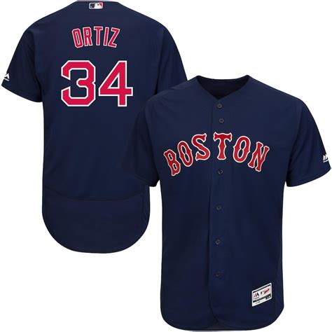 Men's Boston Red Sox David Ortiz Majestic Alternate Navy Flex Base ...